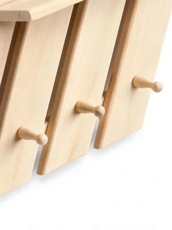 Полка - вешалка "Зебра" 3 крючка 84х33х12 см