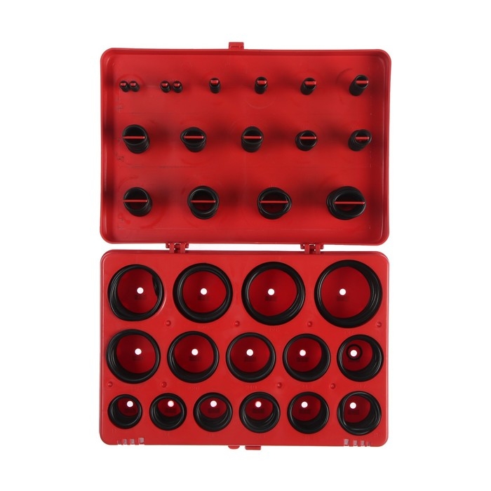 Набор резиновых уплотнительных прокладок ТУНДРА krep, диаметр 7-53 мм, 404 предмета Набор резиновых уплотнительных прокладок ТУНДРА krep, диаметр 7-53 мм, 404 предмета