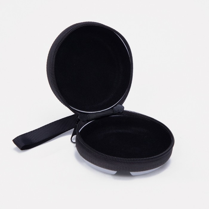 Кошелёк на молнии, цвет белый/чёрный