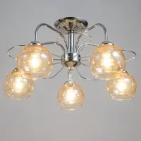 Светильник потолочный BayerLux &laquo;Анрия&raquo;, 5&times;Е27, 40 Вт, хром, 59&times;59&times;30 см