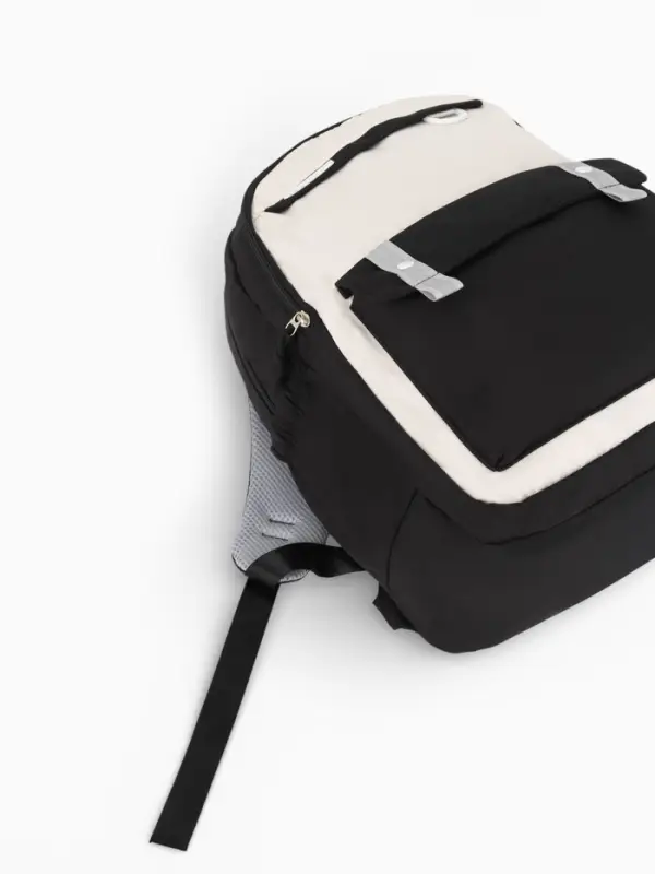 Рюкзак школьный, с пеналом, 2 отделения, 3 кармана, 31&times;14&times;44 см, чёрный