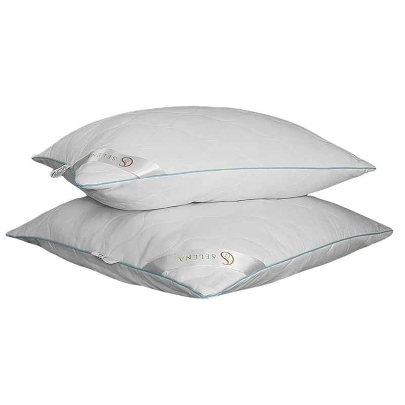 Подушка 70х70 стеганная (микрофибра/лебяжий пух), белый