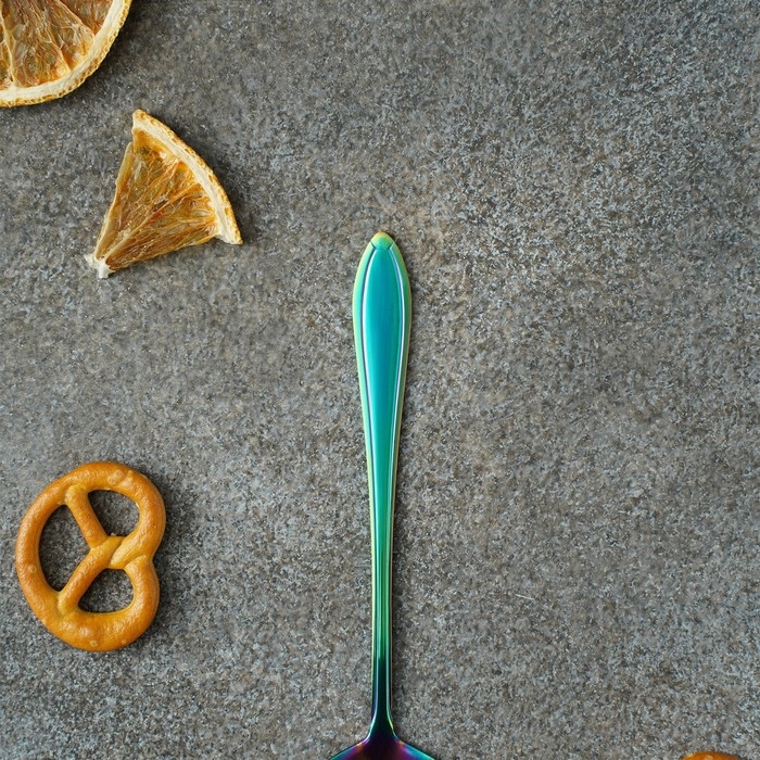 Ложка десертная Magistro &laquo;Цветок&raquo;, длина 12,5 см, цвет хамелеон