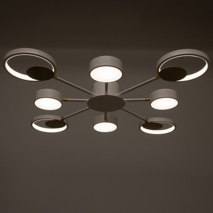 Люстра с ПДУ 2301/8WT LED 160Вт 3000-6000К белый 93х93х8 см BayerLux