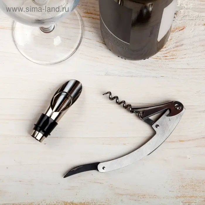 Штопор и аэратор для бутылки вина «Настоящему мужчине». Штопор и аэратор для бутылки вина «Настоящему мужчине».