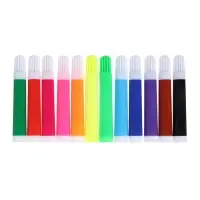 Фломастеры 12 цветов Jambo, толстые, вентилируемый колпачок