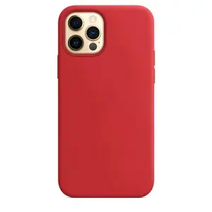 Чехол для iPhone 12 Pro Max Silicone Case ORG Red (MagSafe) c LOGO