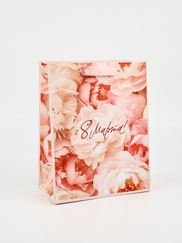 Пакет подарочный ламинированный «8 марта», MS 18 х 23 х 10 см