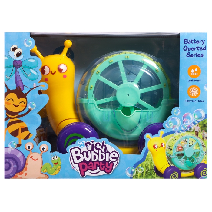 Каталка-генератор мыльных пузырей «Улитка», на палке Каталка-генератор мыльных пузырей «Улитка», на палке