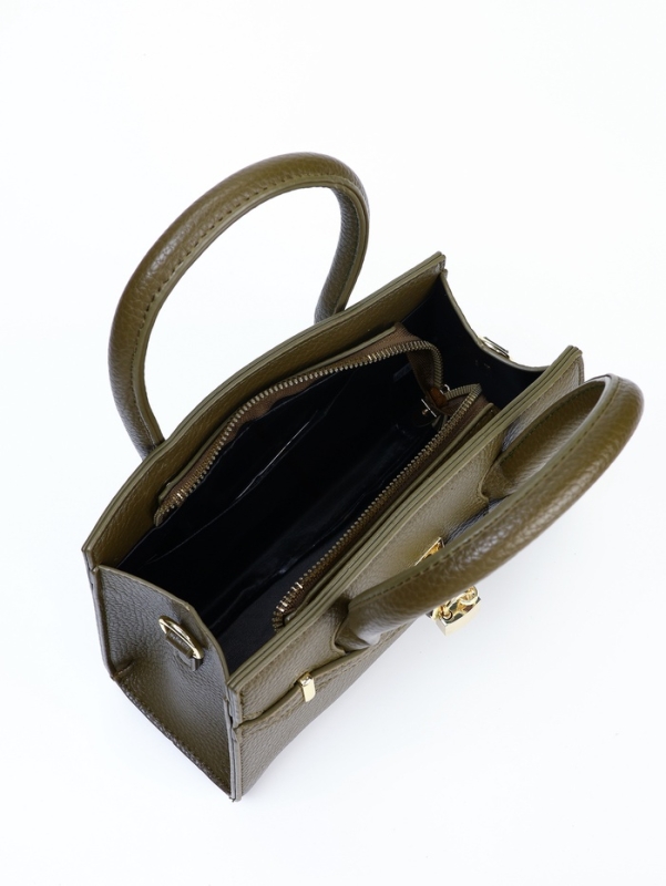 Сумка женская, 23*8*15, длин. ремень, отд. на молнии, зеленый