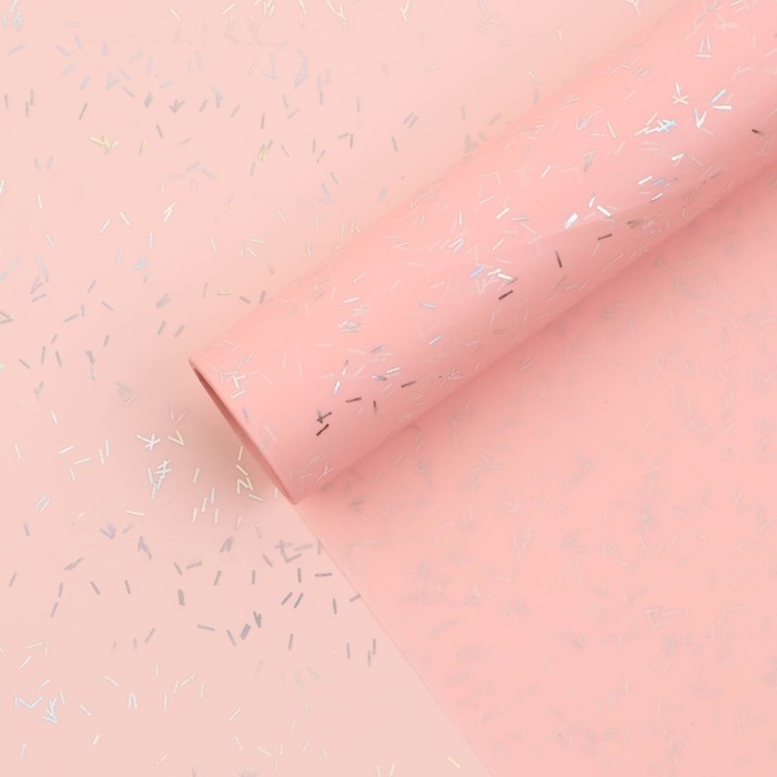 Пленка для цветов Пленка для цветов "Звездная ночь", 58 см х 5 м розовый лотус