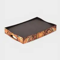 Поднос с ручками Дарим Красиво &laquo;Цветы&raquo;, дерево, 30&times;20&times;4.5 см, разноцветный