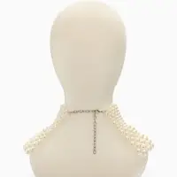 Колье-чокер жемчуг "Богема" россыпь, цвет белый  d=8/10/12