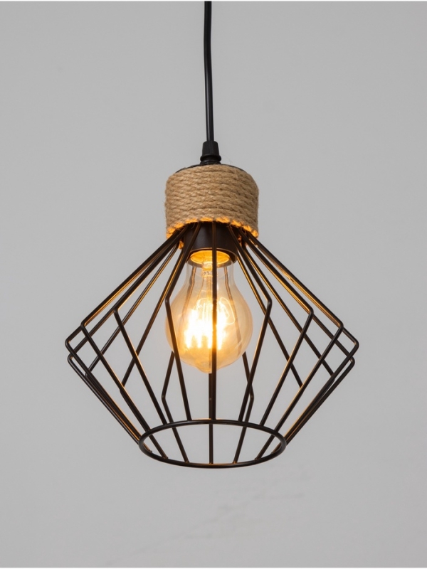 Светильник "Чертеж" 1х40Вт Е27 черный 20х20х20см