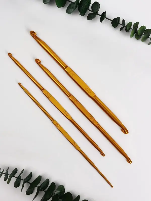 Набор двусторонних крючков для вязания, d=1/2.3/4.5/6.7/8 мм, 13.5 см, 4 шт., МИКС