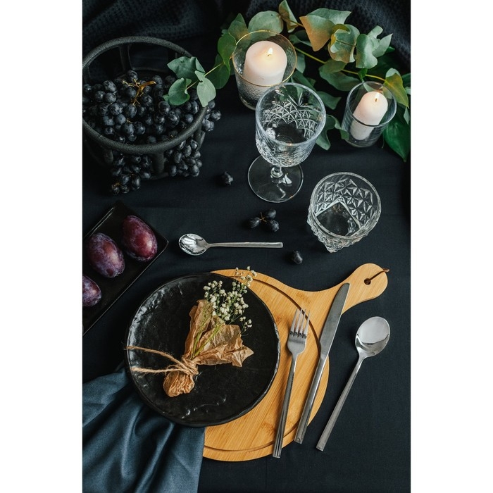 Вилка столовая из нержавеющей стали &laquo;Тайфун&raquo;, длина 20 см, цвет серебряный