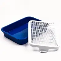 Туалет для кошек &laquo;Белла мини&raquo;, 35&times;26&times;6 см, с сеткой, пластик, синий