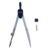 Циркуль металлический Calligrata, 130 мм, с запасными грифелями, в пластиковом пенале