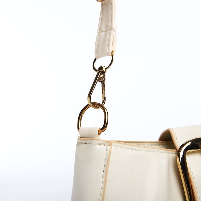 Сумка-багет на молнии, цвет белый Сумка-багет на молнии, цвет белый