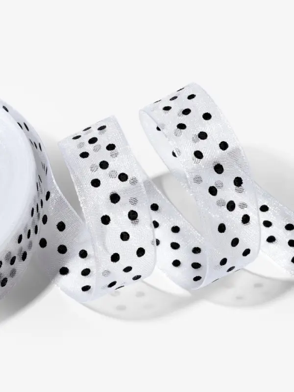 Лента капроновая &laquo;Горох&raquo;, 15 мм, 23&plusmn;1 м, белая