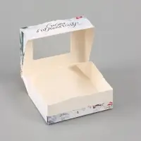 Коробка подарочная новогодняя, складная 10&times;8&times;3.5 см &laquo;Снегири&raquo;