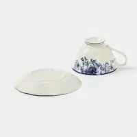 Чайная пара "Синяя роза" блюдце 15х2 см, чашка 13х10,5х7 см