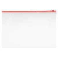 Набор папок-конверт на ZIP-молнии А4, 150 мкм, Calligrata, c цветной молнией, прозрачные, 10 штук, микс