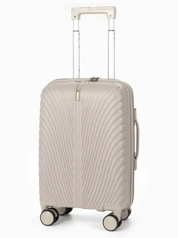 Чемодан на съёмных колёсах, 18", кодовый замок, 33&times;16&times;49 см, бежевый