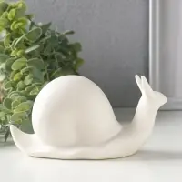 Сувенир керамика свет "Улитка" белый 3хLR44 15х5,7х7,5 см