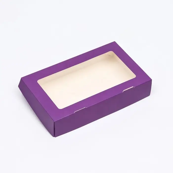 Контейнер на вынос, сиреневый, 20×12×4 см