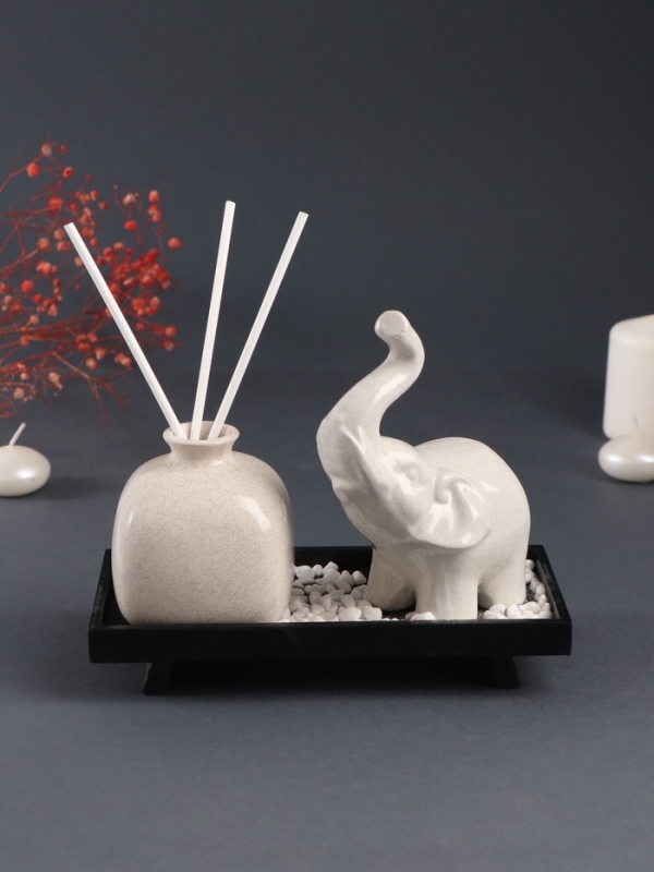 Диффузор керамика  Диффузор керамика "Слон" аромапалочки 3 шт 9,5х20х16 см