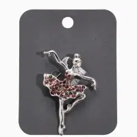 Брошь &laquo;Балерина&raquo;, цветная в серебре