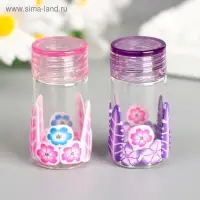 Баночка для скрапбукинга стекло "Цветочная" МИКС 5х2,2х2,2 см Баночка для скрапбукинга стекло "Цветочная" МИКС 5х2,2х2,2 см