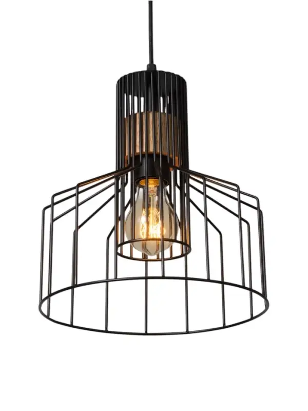 Светильник потолочный BayerLux &laquo;Крит&raquo;, 1&times;40 Вт, Е27, черный/коричневый, 24.5&times;24.5&times;32(132)см