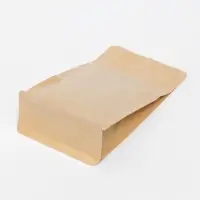Пакет Zip-lock Крафт с плоским дном, прямоугольное окно, 10 х 20 см