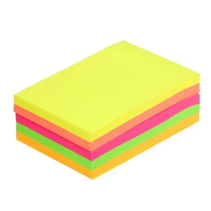 Блок с липким краем 51 мм &times; 76 мм, 250 листов, флуоресцентный, 5 цветов