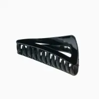 Крабик для волос &laquo;Глянец&raquo;, треугольник, 7 см, чёрный