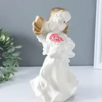 Фигура "Ангел в платье" перламутр 25х15х15см