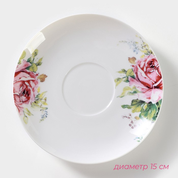 Чайная пара фарфоровая Доляна «Зайка», 2 предмета: чашка 250 мл, блюдце d=15 см, цвет белый Чайная пара фарфоровая Доляна «Зайка», 2 предмета: чашка 250 мл, блюдце d=15 см, цвет белый