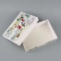 Коробка подарочная новогодняя складная, крышка-дно &laquo;С Новым Годом и Рождеством&raquo; 30&times;20&times;9 см