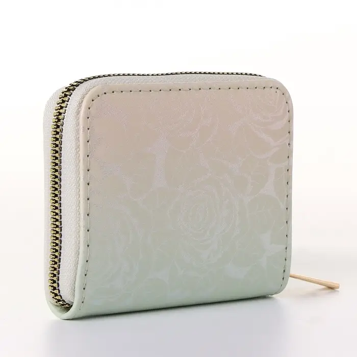 Кошелёк женский &laquo;Цветочные узоры&raquo;, на молнии, 11&times;2.5&times;9 см, градиентный, разноцветный