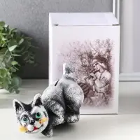 Копилка "Кот Василий" 11,5х18х9 см, белый Копилка "Кот Василий" 11,5х18х9 см, белый