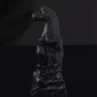 Фигура "Конь с мухой", 8х6х3 см, черный
