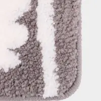 Коврик Доляна Daisies, 40&times;60 см, микрофибра, серый