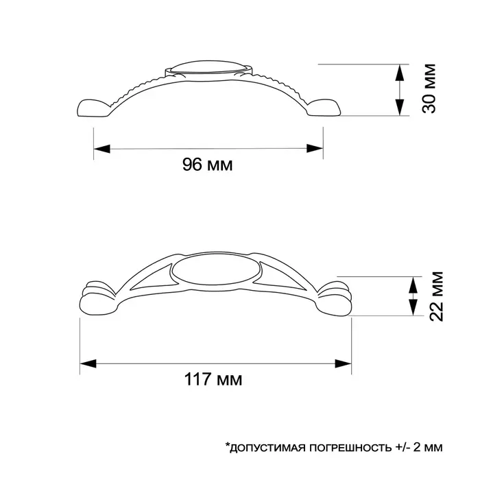 Ручка скоба PC178ORC, м/о 96 мм, цвет чёрная медь Ручка скоба PC178ORC, м/о 96 мм, цвет чёрная медь