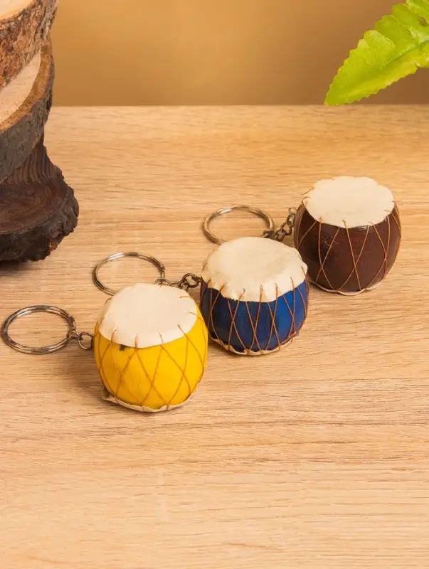 Сувенир брелок  Сувенир брелок "Барабан" махагон, МИКС, 3,5х3,5х3 см