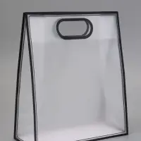 Пакет ПП с вырубной ручкой, прозрачный, 33&times;28&times;12 см, чёрный