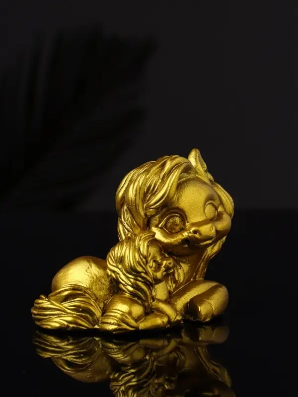 Фигура Фигура "Пони мама" 9х7х6 см, золото