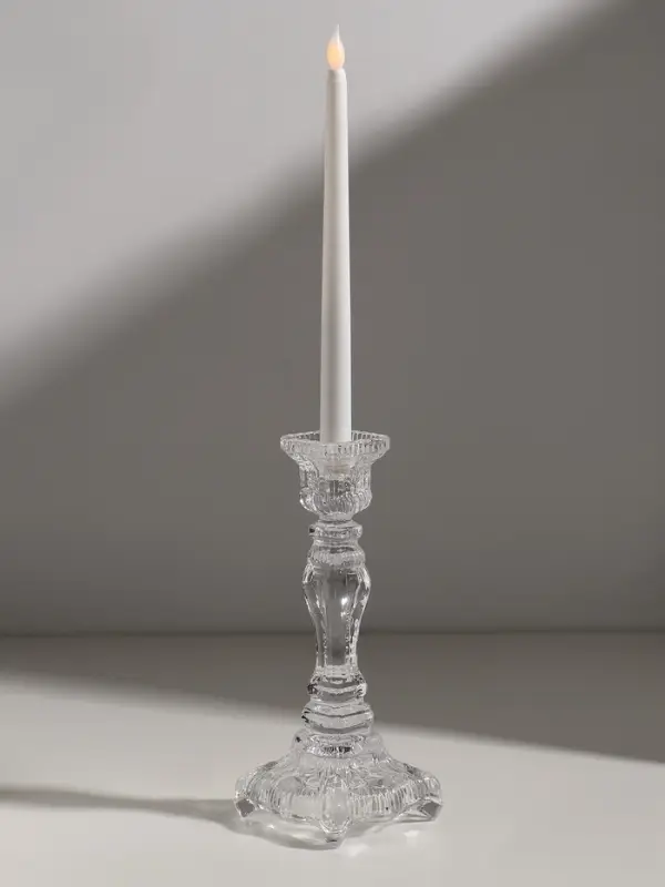 Подсвечник стекло  Подсвечник стекло "Версаль" прозрачный d=2 и 4 см 10х10х25 см