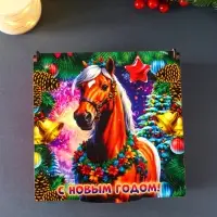 Короб сувенирный, новогодний, подарочный №3 "С Новым Годом" 18х18х9,5 см
